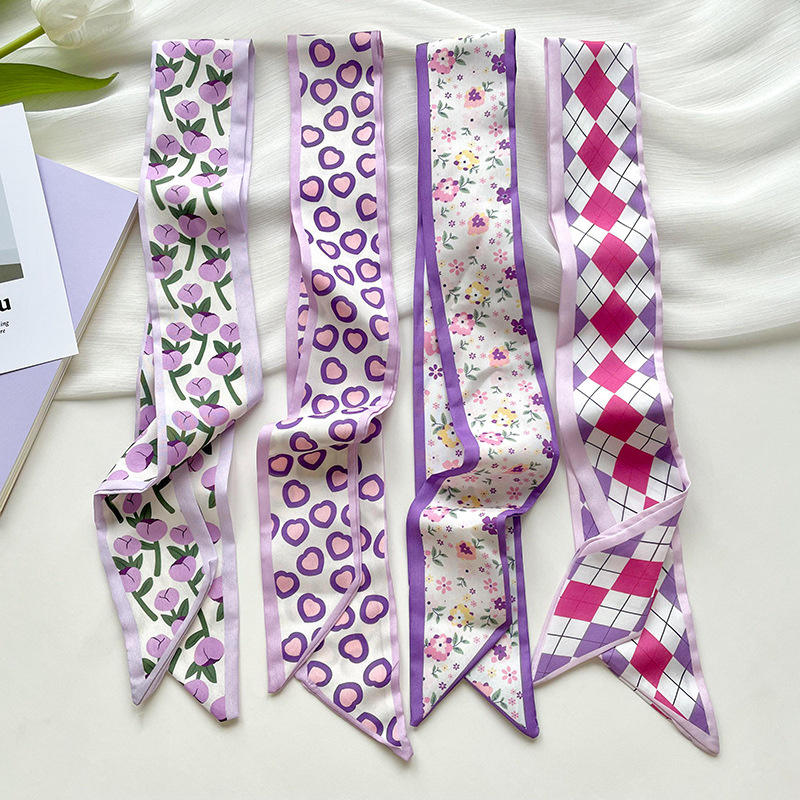 New Luxury Narrow Short Woman' - đánh giá và giá Silk Neck Scarf