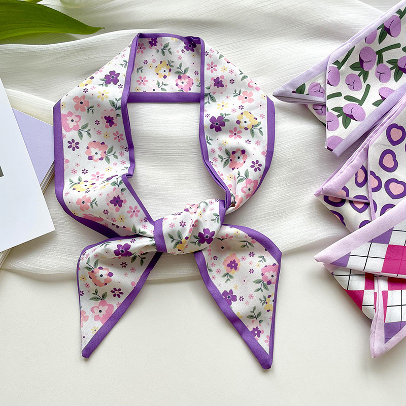 New Luxury Narrow Short Woman' - đánh giá và giá Silk Neck Scarf
