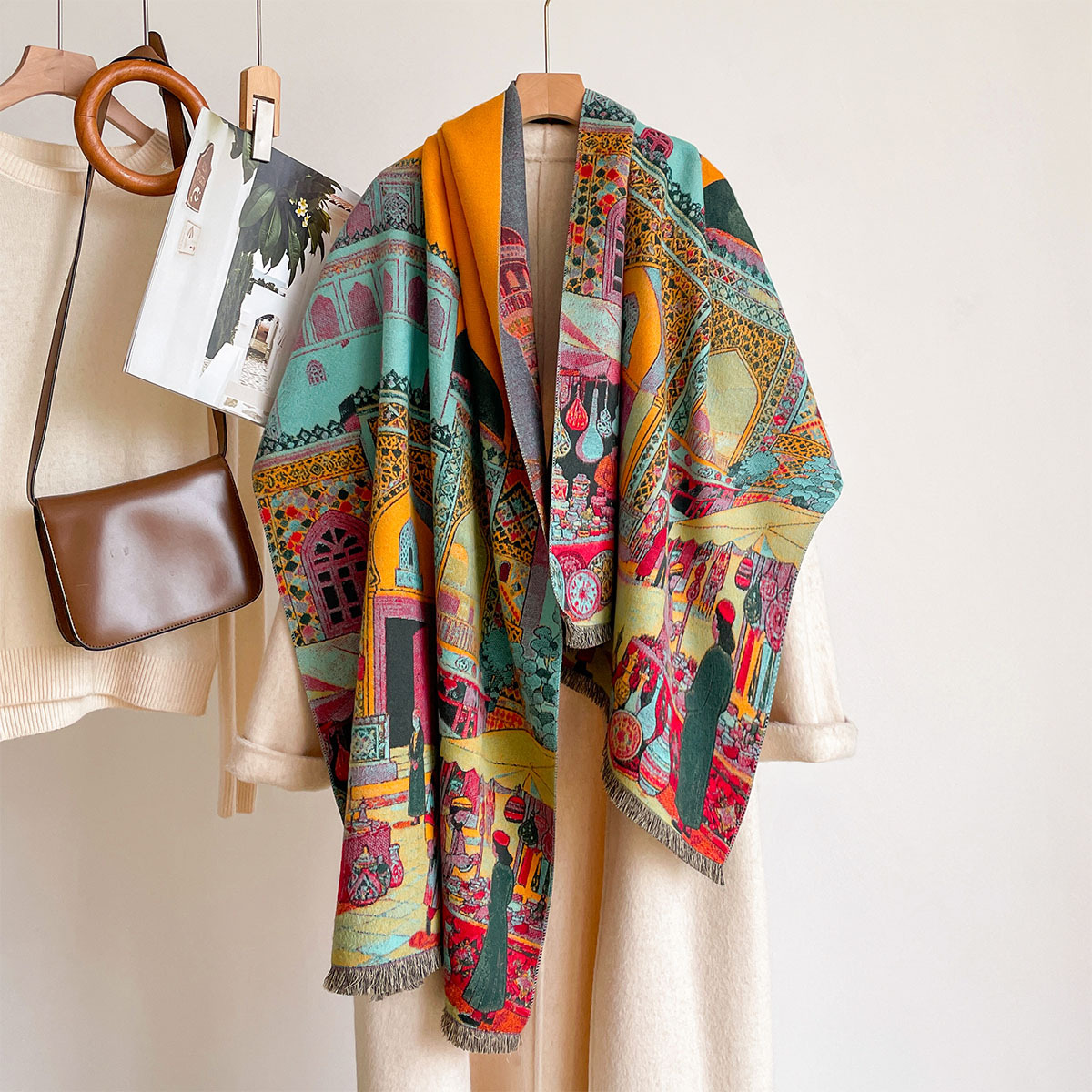 Women Imitation Cashmere Scarf - đánh giá và giá Pashmina Wrap Large