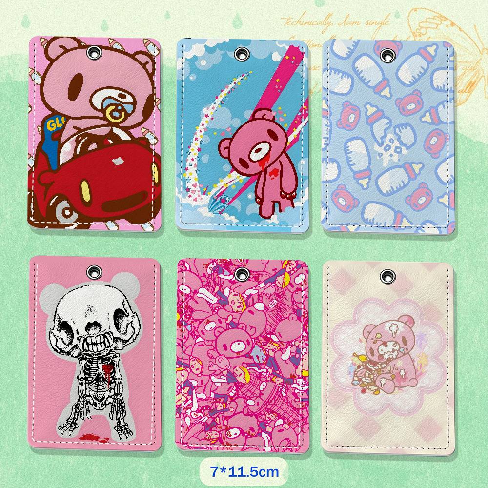 Cartoon G-Gloomy Bear Leather  - đánh giá và giá Lanyard Badge Holder
